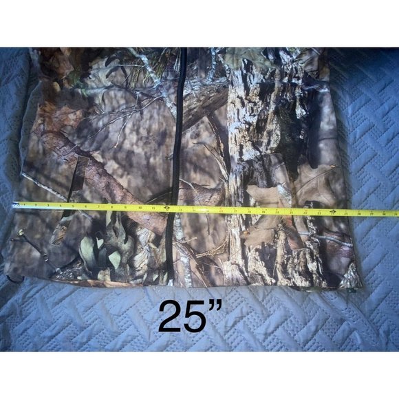 Men's Large Mossy Oak Full Zip Hooded - Picture 9 of 12
